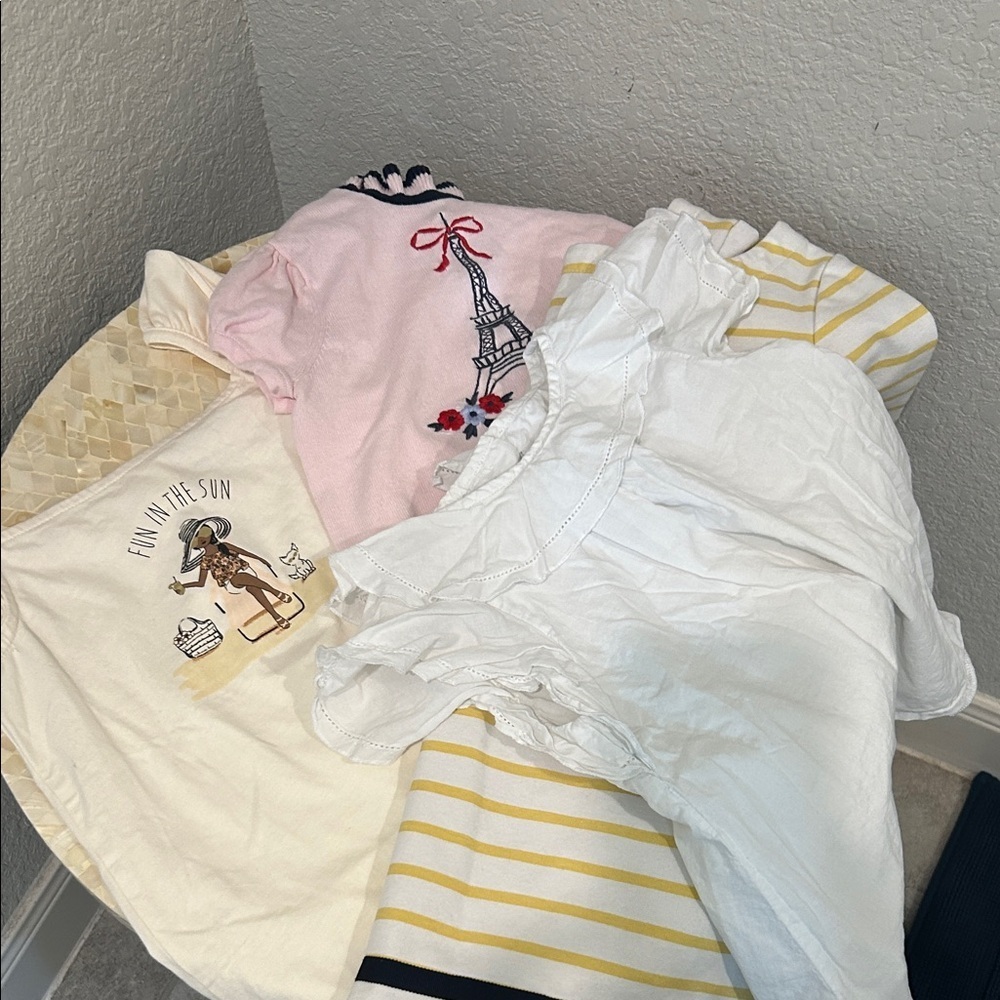 Janie and Jack Assorted Graphic tee, blouses and Striped dress